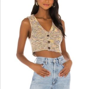 Free People Mystic Island Vest Beach Shells Combo